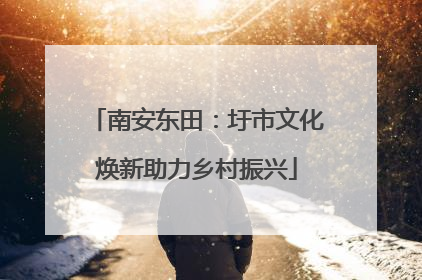 南安东田：圩市文化焕新助力乡村振兴