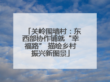 关岭围墙村：东西部协作铺就“幸福路” 描绘乡村振兴新图景