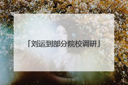 刘运到部分院校调研