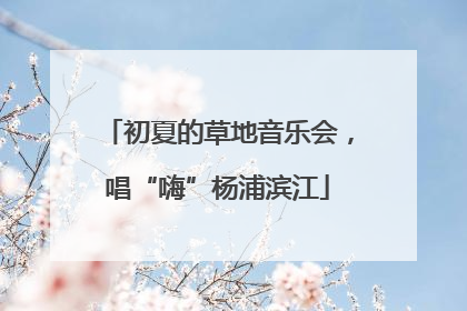 初夏的草地音乐会，唱“嗨”杨浦滨江
