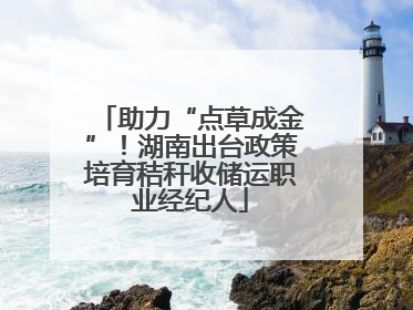 助力“点草成金”！湖南出台政策培育秸秆收储运职业经纪人