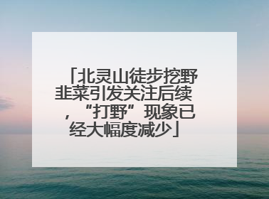 北灵山徒步挖野韭菜引发关注后续，“打野”现象已经大幅度减少