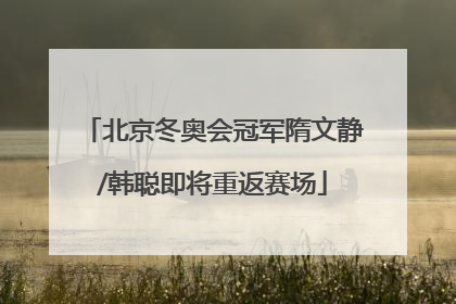 北京冬奥会冠军隋文静/韩聪即将重返赛场