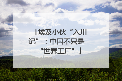 埃及小伙“入川记”：中国不只是“世界工厂”