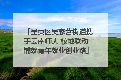 呈贡区吴家营街道携手云南师大 校地联动铺就青年就业创业路