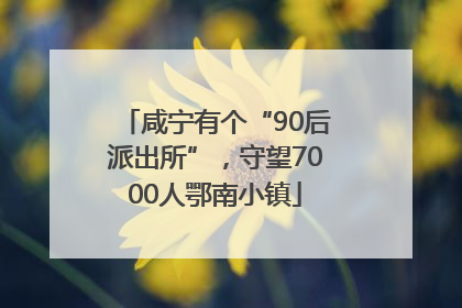 咸宁有个“90后派出所”，守望7000人鄂南小镇