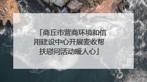 商丘市营商环境和信用建设中心开展麦收帮扶慰问活动暖人心