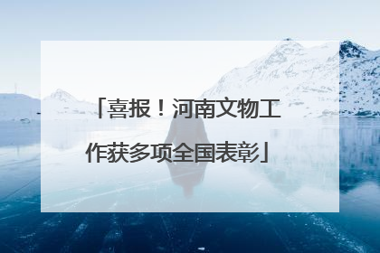 喜报！河南文物工作获多项全国表彰