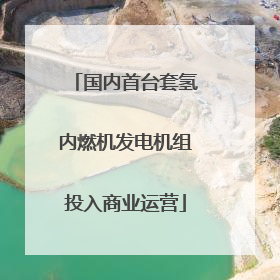 国内首台套氢内燃机发电机组投入商业运营