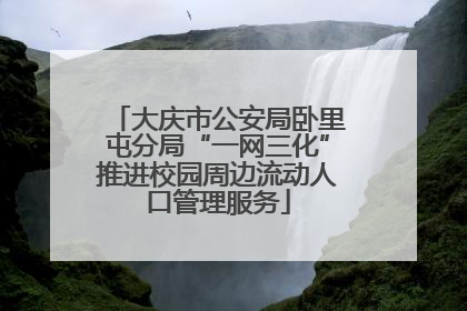 大庆市公安局卧里屯分局“一网三化”推进校园周边流动人口管理服务