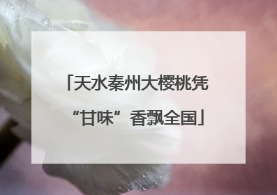 天水秦州大樱桃凭“甘味”香飘全国