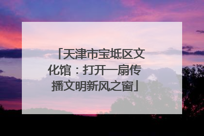 天津市宝坻区文化馆：打开一扇传播文明新风之窗