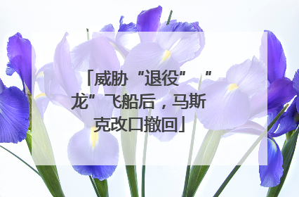 威胁“退役”“龙”飞船后，马斯克改口撤回