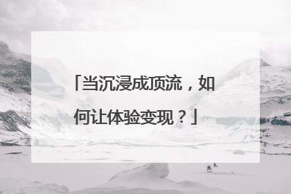 当沉浸成顶流，如何让体验变现？