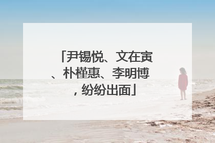 尹锡悦、文在寅、朴槿惠、李明博，纷纷出面