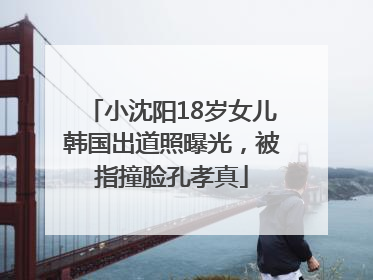 小沈阳18岁女儿韩国出道照曝光，被指撞脸孔孝真