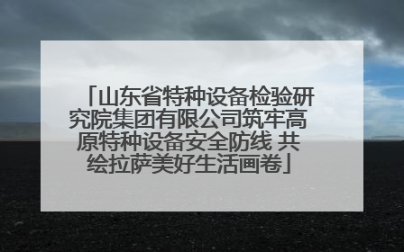 山东省特种设备检验研究院集团有限公司筑牢高原特种设备安全防线 共绘拉萨美好生活画卷