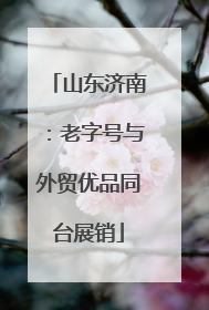 山东济南：老字号与外贸优品同台展销