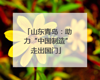 山东青岛：助力“中国制造”走出国门