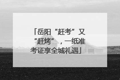 岳阳“赶考”又“赶烤”，一纸准考证享全城礼遇