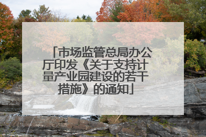 市场监管总局办公厅印发《关于支持计量产业园建设的若干措施》的通知