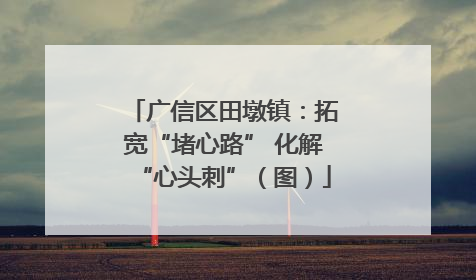 广信区田墩镇：拓宽“堵心路” 化解“心头刺”（图）