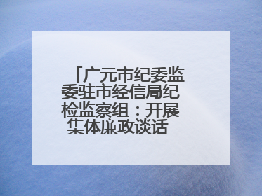 广元市纪委监委驻市经信局纪检监察组：开展集体廉政谈话 敲响廉政警钟
