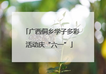 广西侗乡学子多彩活动庆“六一”