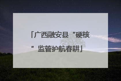 广西融安县“硬核”监管护航春耕