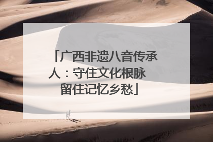 广西非遗八音传承人：守住文化根脉 留住记忆乡愁