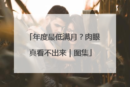 年度最低满月？肉眼真看不出来｜图集