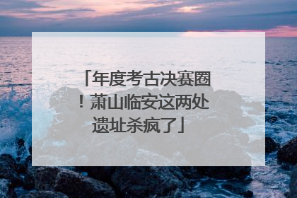 年度考古决赛圈！萧山临安这两处遗址杀疯了