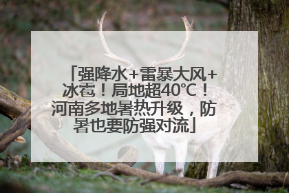 强降水+雷暴大风+冰雹！局地超40℃！河南多地暑热升级，防暑也要防强对流