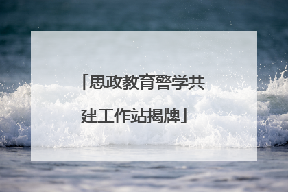 思政教育警学共建工作站揭牌