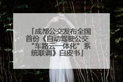 成都公交发布全国首份《自动驾驶公交“车路云一体化”系统联调》白皮书