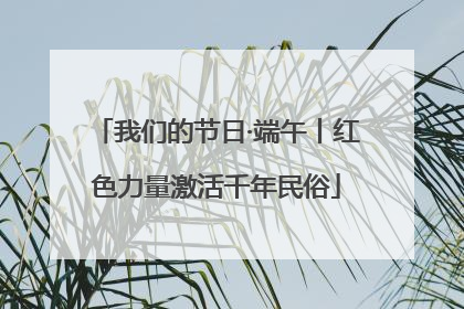 我们的节日·端午丨红色力量激活千年民俗