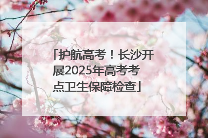 护航高考！长沙开展2025年高考考点卫生保障检查
