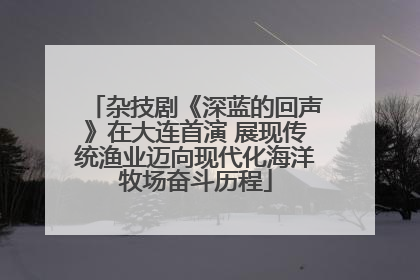 杂技剧《深蓝的回声》在大连首演 展现传统渔业迈向现代化海洋牧场奋斗历程
