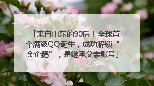 来自山东的90后！全球首个满级QQ诞生，成功解锁“金企鹅”，是继承父亲账号