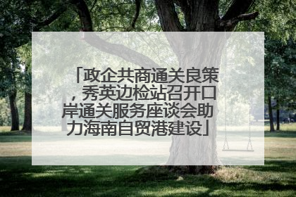 政企共商通关良策，秀英边检站召开口岸通关服务座谈会助力海南自贸港建设