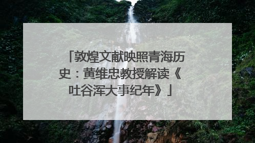 敦煌文献映照青海历史：黄维忠教授解读《吐谷浑大事纪年》