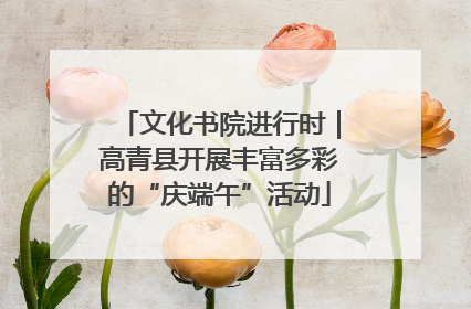 文化书院进行时｜高青县开展丰富多彩的“庆端午”活动