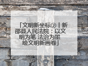 文明新坐标②丨新邵县人民法院：以文明为笔 法治为墨 绘文明新画卷