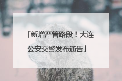 新增严管路段！大连公安交警发布通告