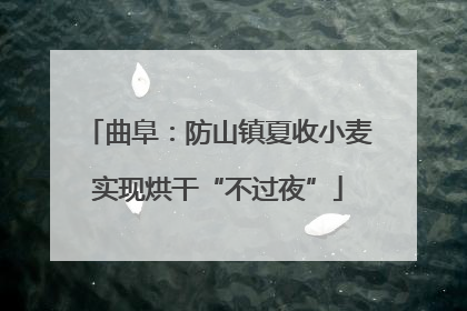 曲阜：防山镇夏收小麦实现烘干“不过夜”