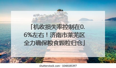 机收损失率控制在0.6%左右！济南市莱芜区全力确保粮食颗粒归仓