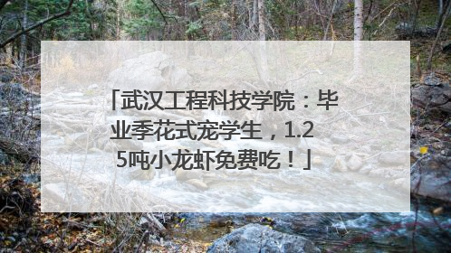 武汉工程科技学院：毕业季花式宠学生，1.25吨小龙虾免费吃！