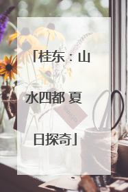 桂东：山水四都 夏日探奇
