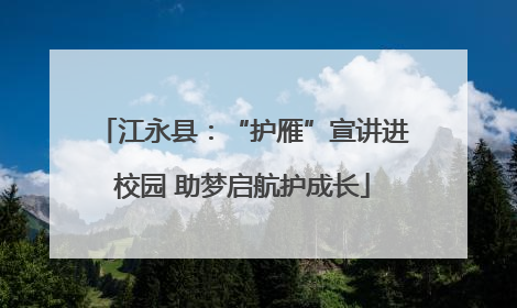 江永县：“护雁”宣讲进校园 助梦启航护成长