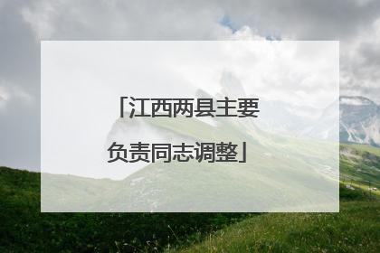 江西两县主要负责同志调整